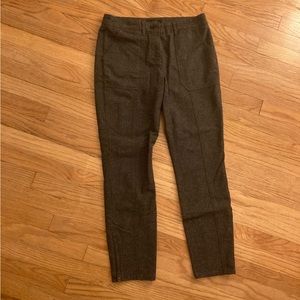 JCrew Herringbone Trousers with Zip Cuffs